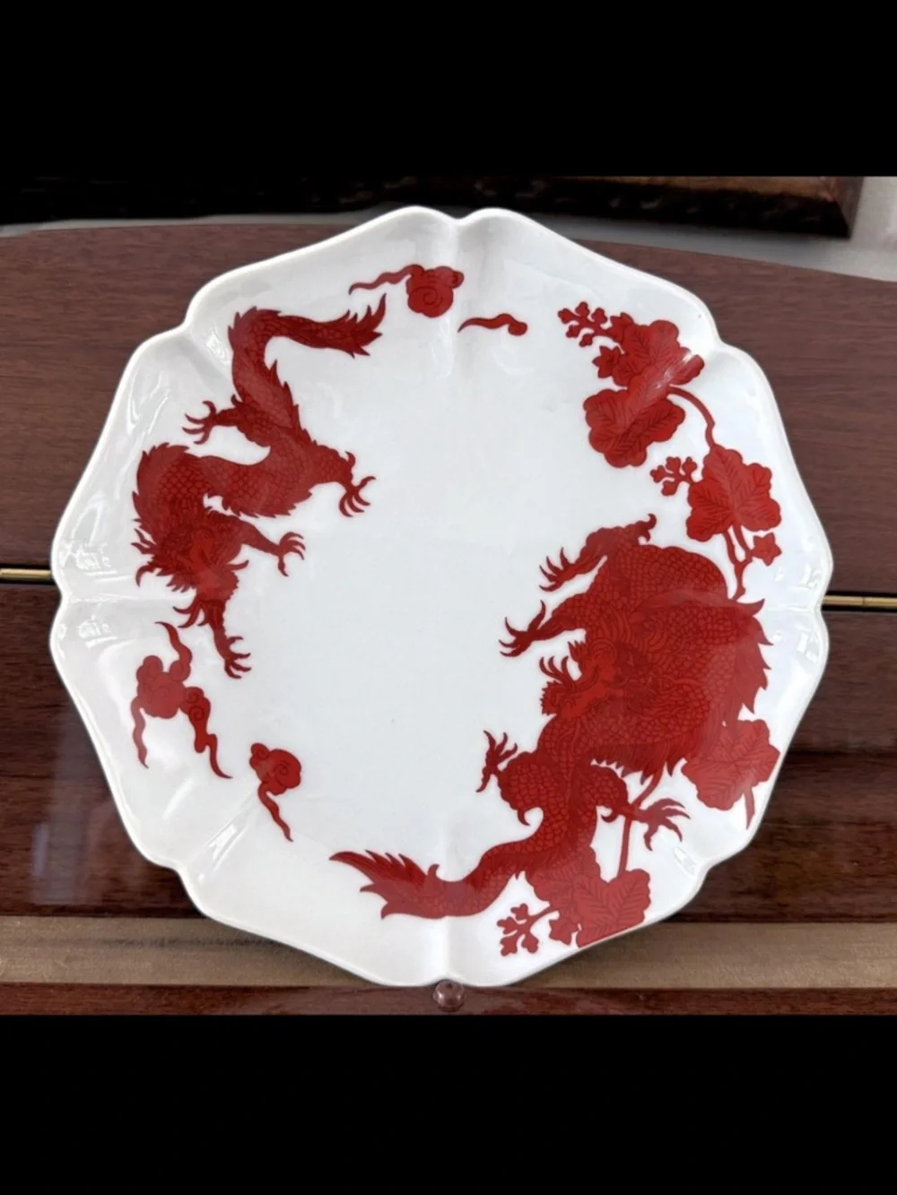 Fitz and Floyd Temple Dragon Cookie Plate 8.5